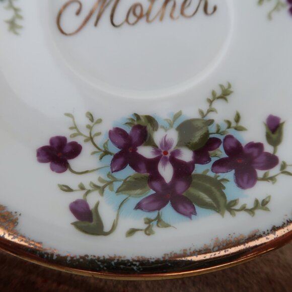 Vintage Norcrest Mother Hand-Painted Cup Saucer Plate Set - Picture 12 of 12